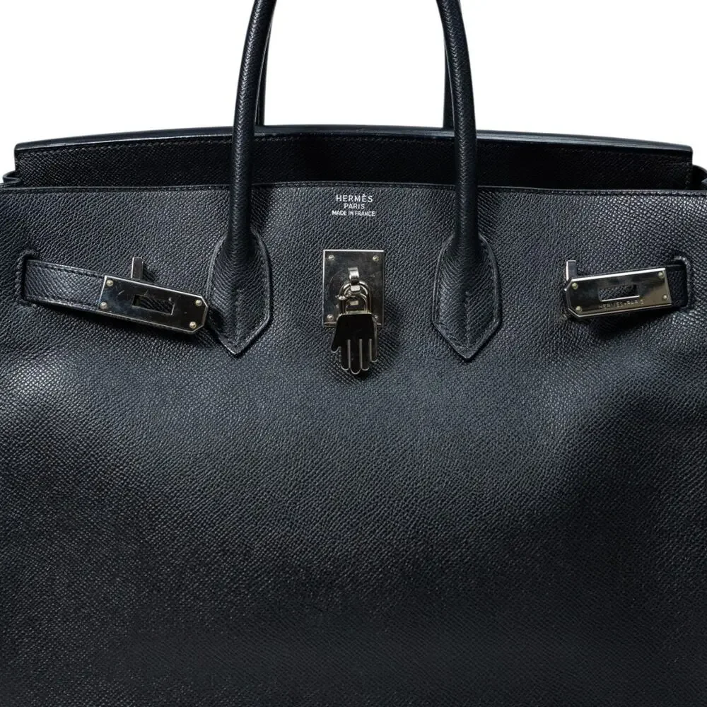 HERMES BIRKIN Epsom Leather PHW Black Size 35 - Picture 6 of 7